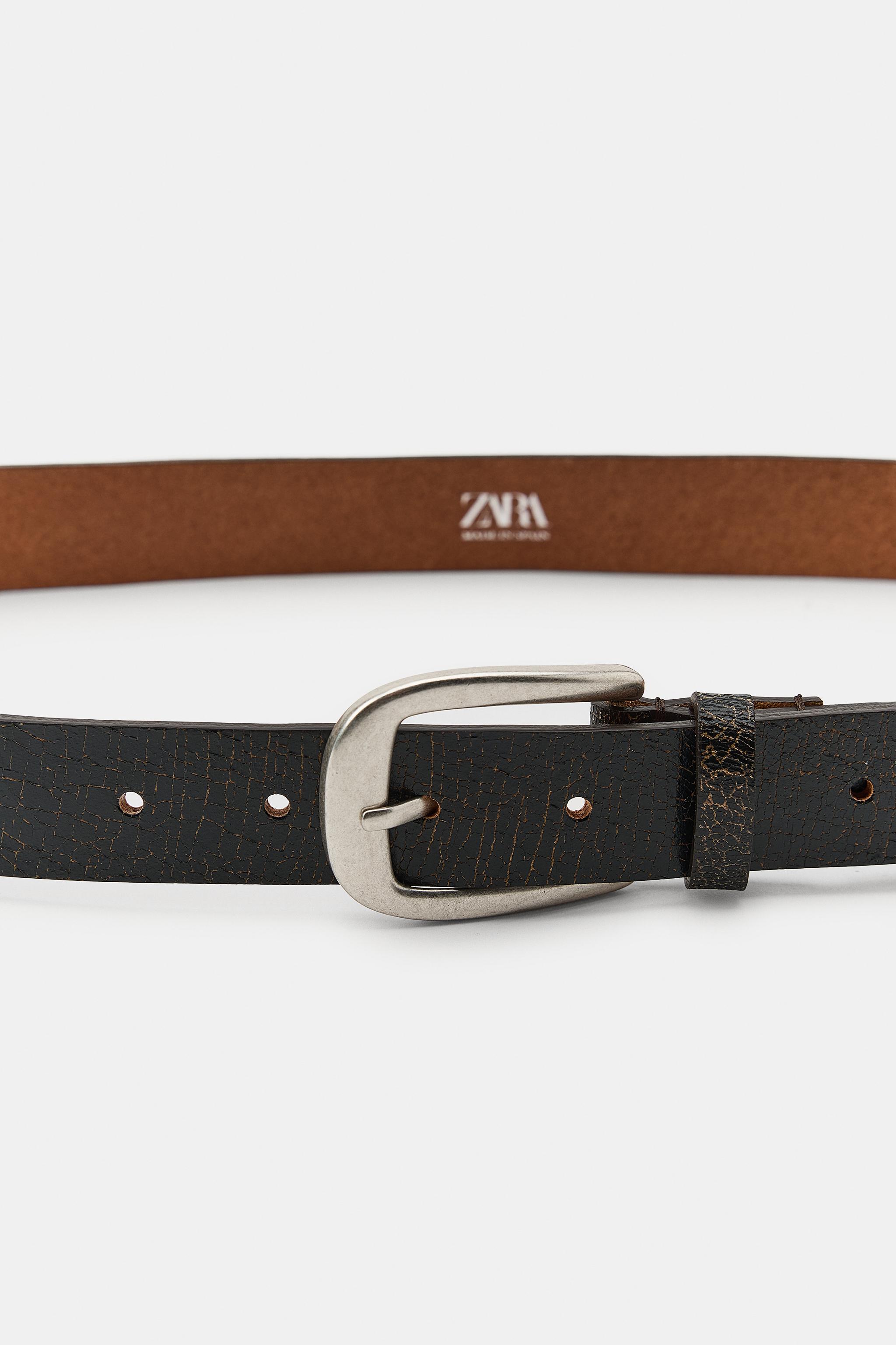 CEINTURE EN CUIR 100% EFFET CRAQUELÉ